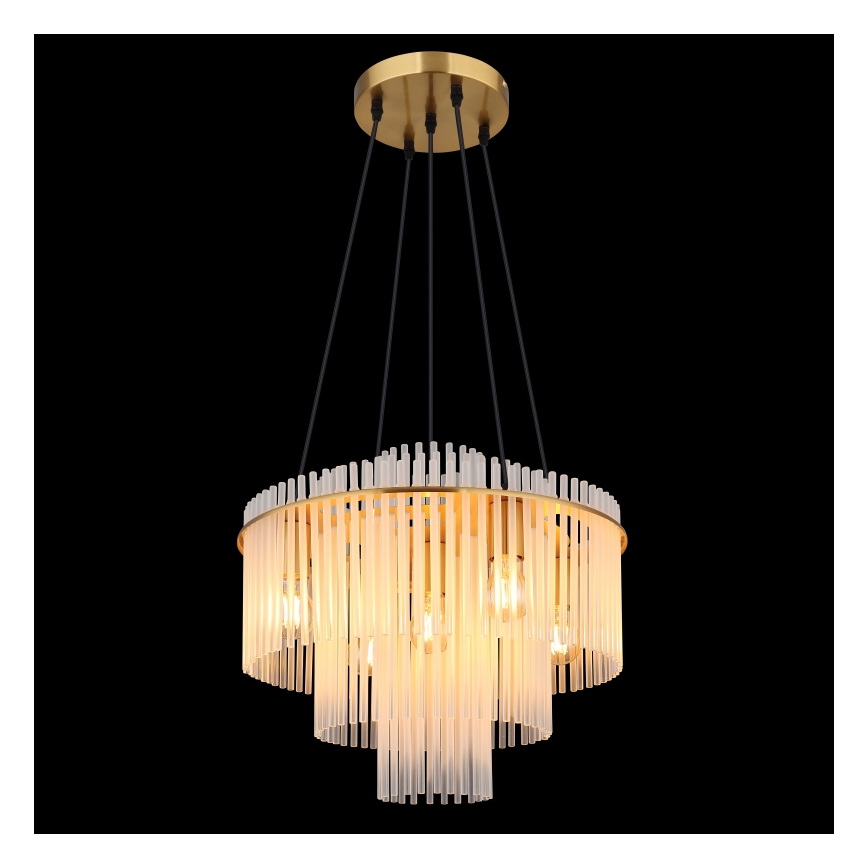Globo - Κρεμαστό φωτιστικό με καλώδιο 5xE27/60W/230V, χρυσό