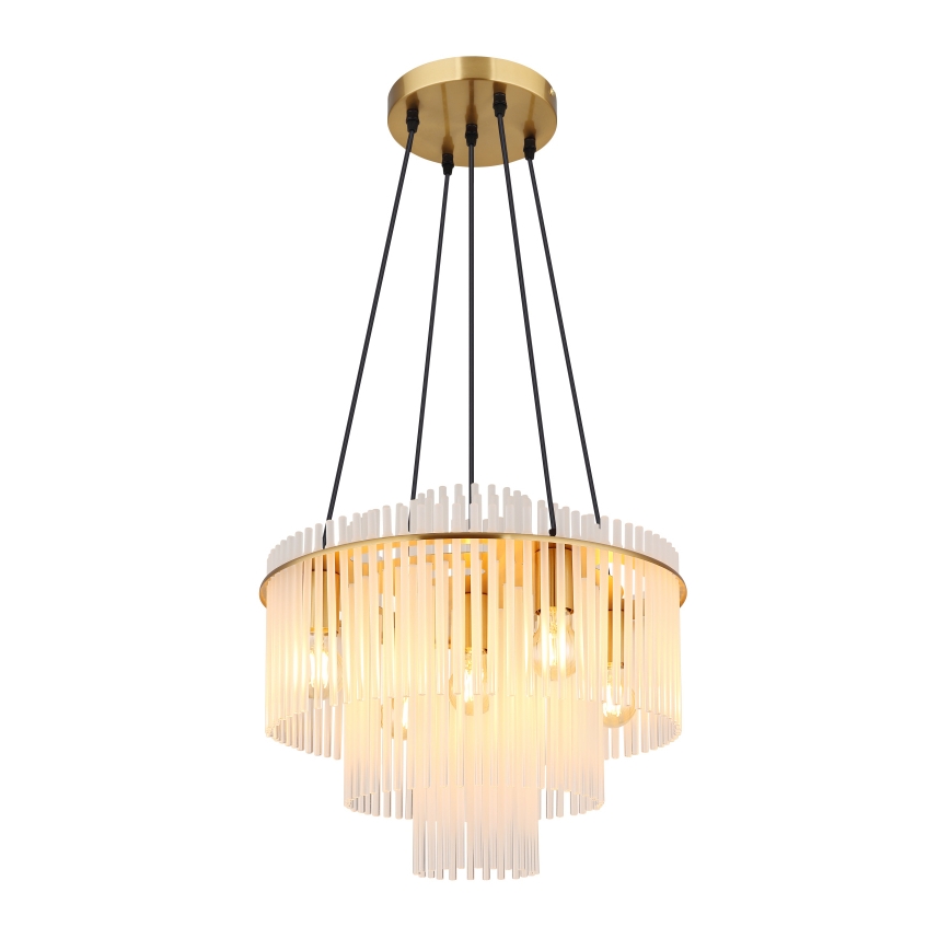 Globo - Κρεμαστό φωτιστικό με καλώδιο 5xE27/60W/230V, χρυσό