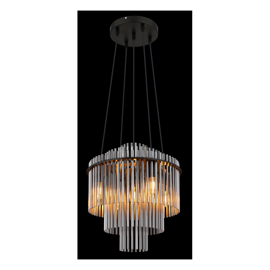 Globo - Κρεμαστό φωτιστικό οροφής 5xE14/40W/230V μαύρο
