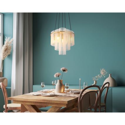 Globo - Κρεμαστό φωτιστικό οροφής 5xE14/40W/230V χρυσό