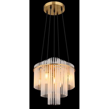 Globo - Κρεμαστό φωτιστικό οροφής 5xE14/40W/230V χρυσό