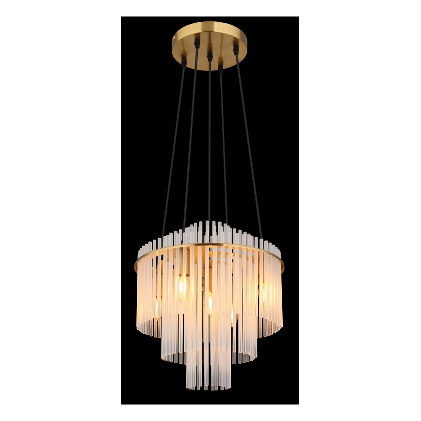 Globo - Κρεμαστό φωτιστικό οροφής 5xE14/40W/230V χρυσό