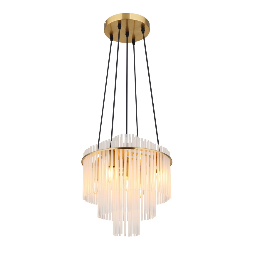 Globo - Κρεμαστό φωτιστικό οροφής 5xE14/40W/230V χρυσό