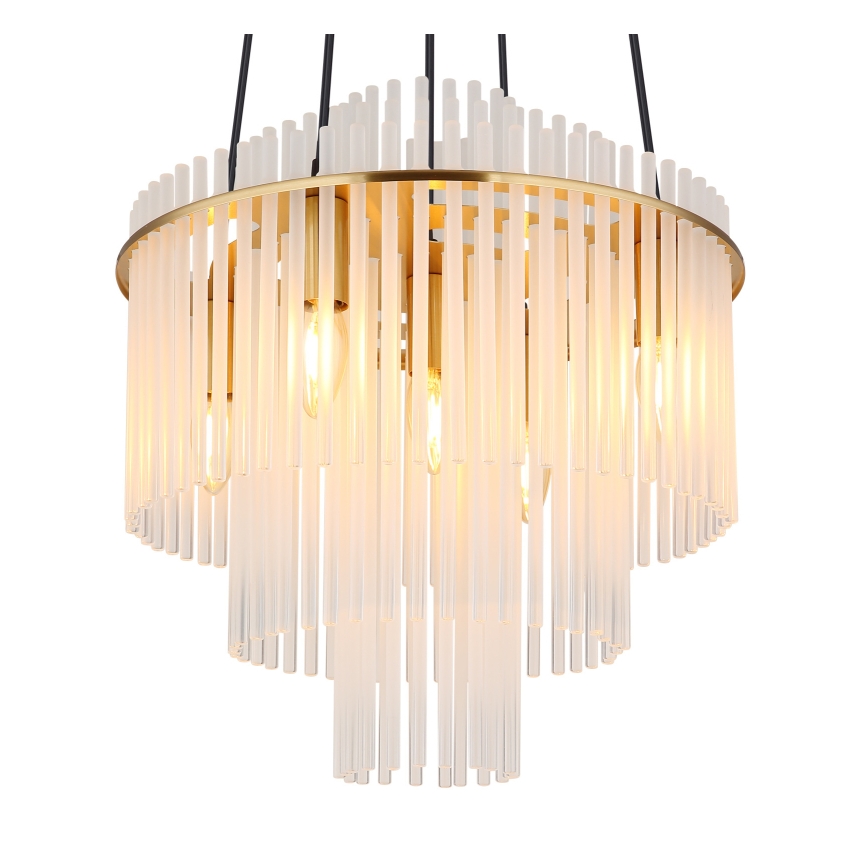 Globo - Κρεμαστό φωτιστικό οροφής 5xE14/40W/230V χρυσό