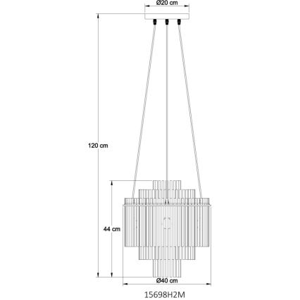 Globo - Κρεμαστό φωτιστικό οροφής 5xE14/40W/230V χρυσό