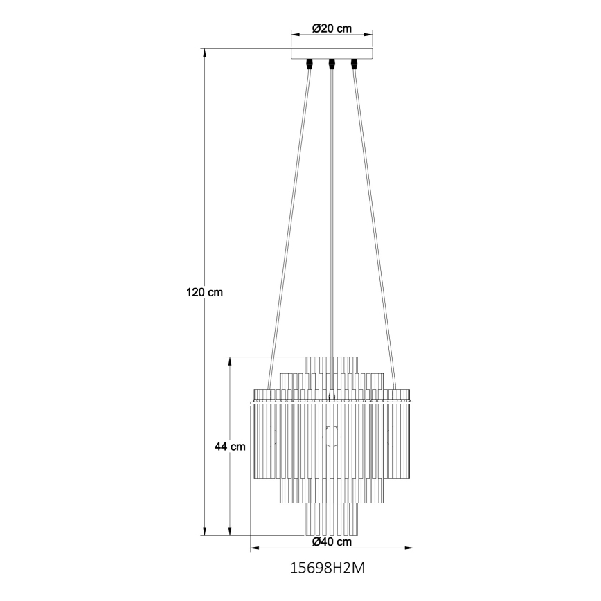 Globo - Κρεμαστό φωτιστικό οροφής 5xE14/40W/230V χρυσό