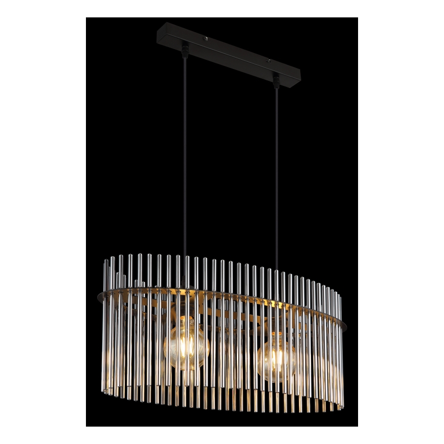 Globo - Κρεμαστό φωτιστικό οροφής 2xE27/60W/230V μαύρο