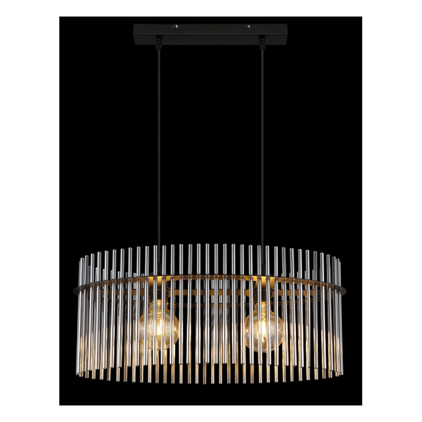 Globo - Κρεμαστό φωτιστικό οροφής 2xE27/60W/230V μαύρο