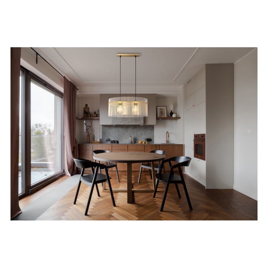 Globo - Κρεμαστό φωτιστικό οροφής 2xE27/60W/230V χρυσό