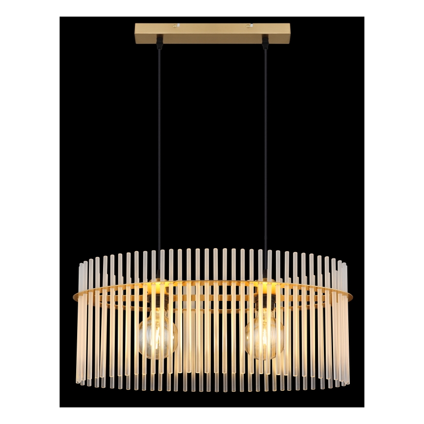Globo - Κρεμαστό φωτιστικό οροφής 2xE27/60W/230V χρυσό