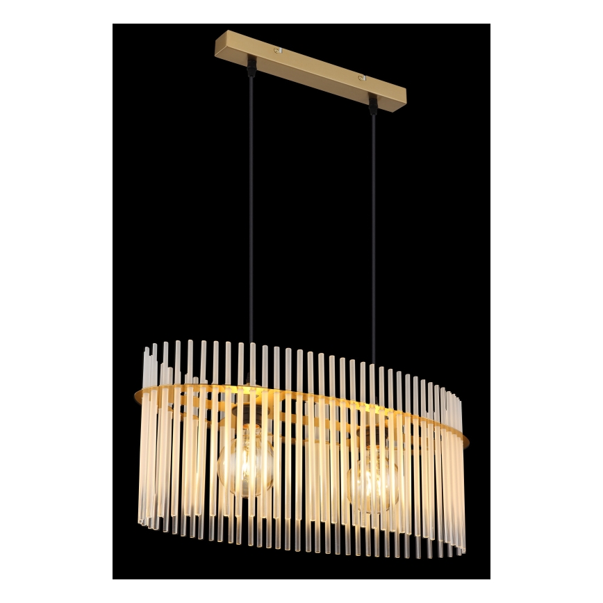 Globo - Κρεμαστό φωτιστικό οροφής 2xE27/60W/230V χρυσό