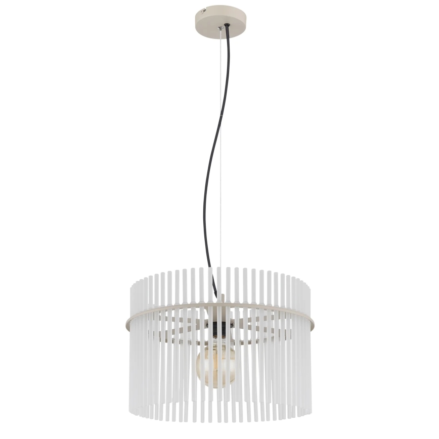 Globo - Κρεμαστό φωτιστικό με καλώδιο 1xE27/60W/230V, Ø 40 cm, σε κρεμ απόχρωση