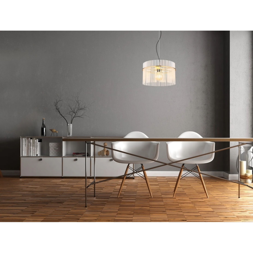Globo - Κρεμαστό φωτιστικό οροφής 1xE27/60W/230V διάμετρος 40 cm χρυσό