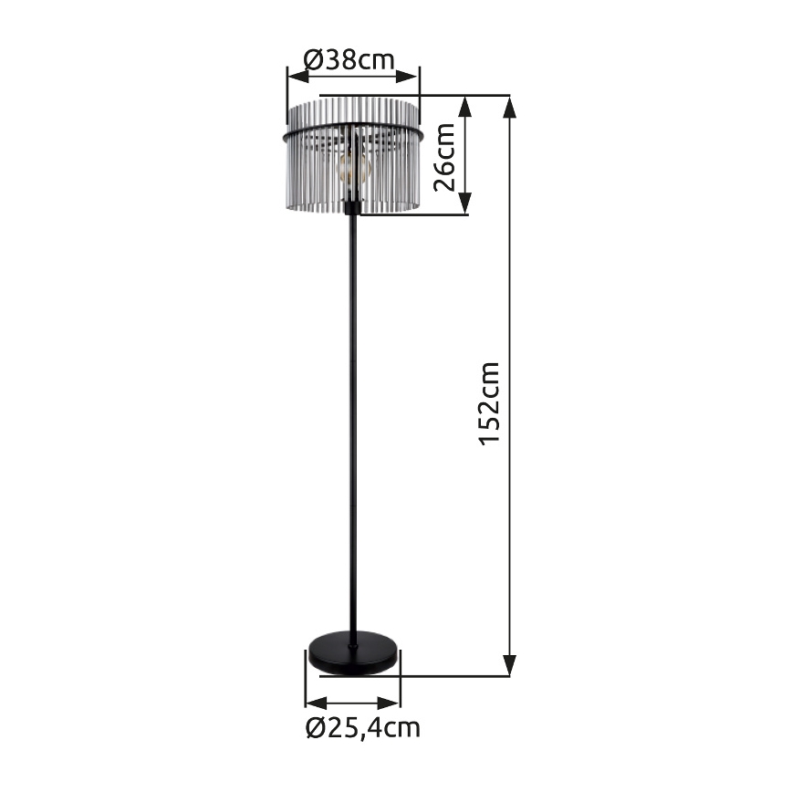 Globo - Επιδαπέδιο φωτιστικό 1xE27/60W/230V μαύρο