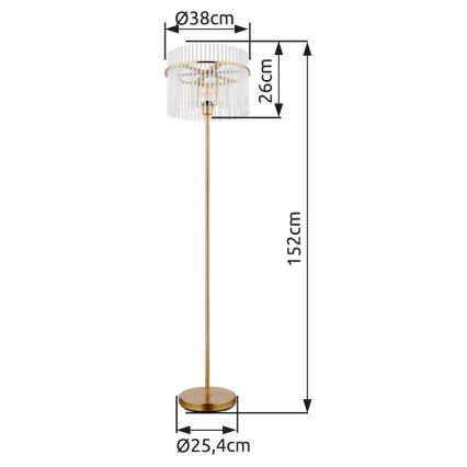 Globo - Επιδαπέδιο φωτιστικό 1xE27/60W/230V χρυσό