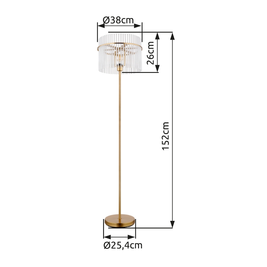 Globo - Επιδαπέδιο φωτιστικό 1xE27/60W/230V χρυσό