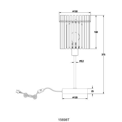 Globo - Eπιτραπέζιο φωτιστικό 1xE14/40W/230V διάμετρος 15 cm μαύρο