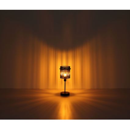 Globo - Eπιτραπέζιο φωτιστικό 1xE14/40W/230V διάμετρος 15 cm μαύρο