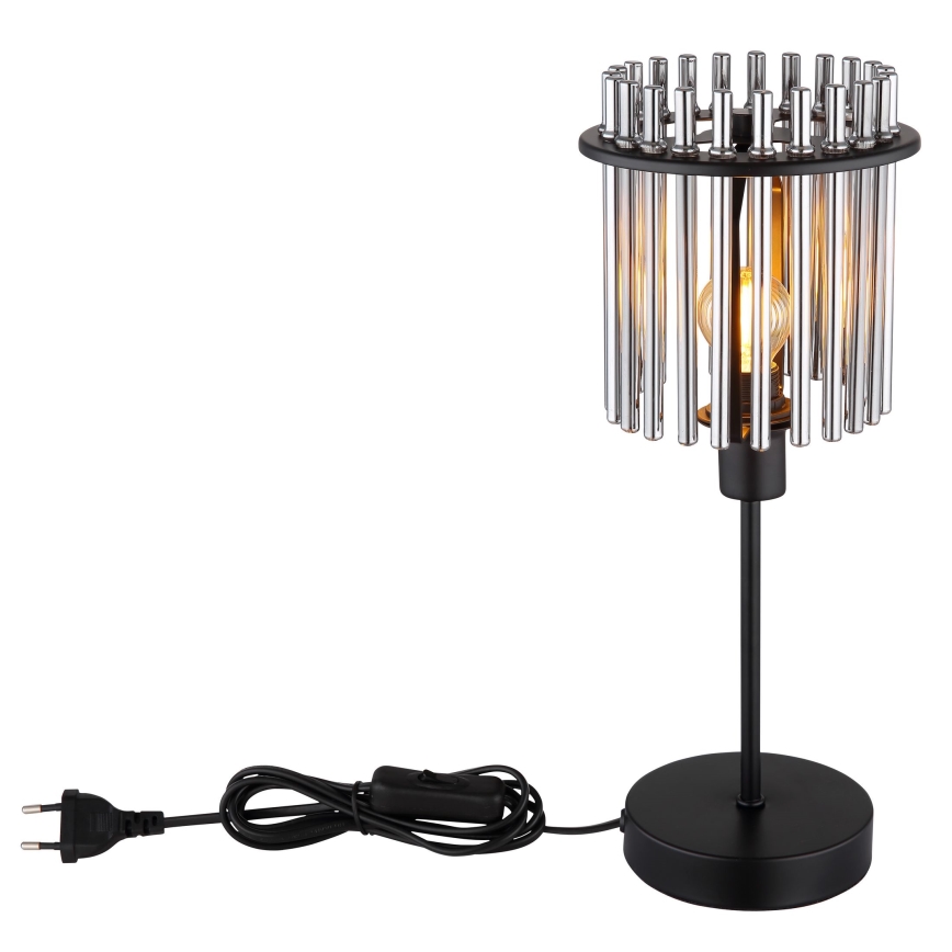 Globo - Eπιτραπέζιο φωτιστικό 1xE14/40W/230V διάμετρος 15 cm μαύρο