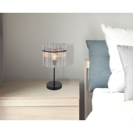 Globo - Επιτραπέζιο φωτιστικό 1xE27/60W/230V Ø 30 εκ. μαύρο