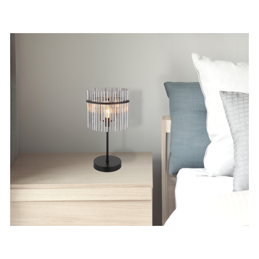 Globo - Επιτραπέζιο φωτιστικό 1xE27/60W/230V Ø 30 εκ. μαύρο