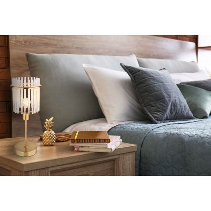 Globo - Eπιτραπέζιο φωτιστικό 1xE14/40W/230V διάμετρος 15 cm χρυσό