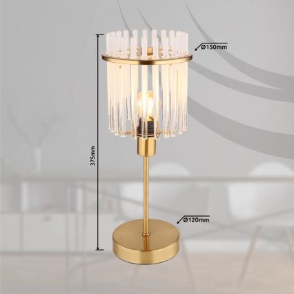Globo - Eπιτραπέζιο φωτιστικό 1xE14/40W/230V διάμετρος 15 cm χρυσό