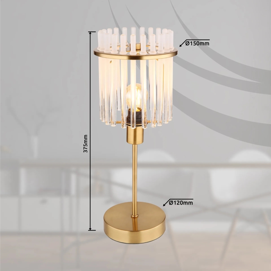 Globo - Eπιτραπέζιο φωτιστικό 1xE14/40W/230V διάμετρος 15 cm χρυσό