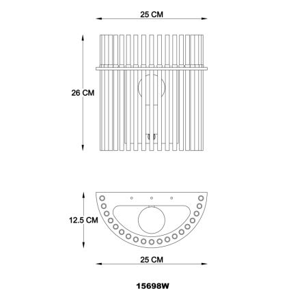 Globo - Φωτιστικό τοίχου 1xE27/60W/230V μαύρο