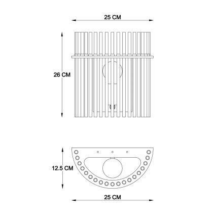 Globo - Φωτιστικό τοίχου 1xE27/60W/230V μαύρο