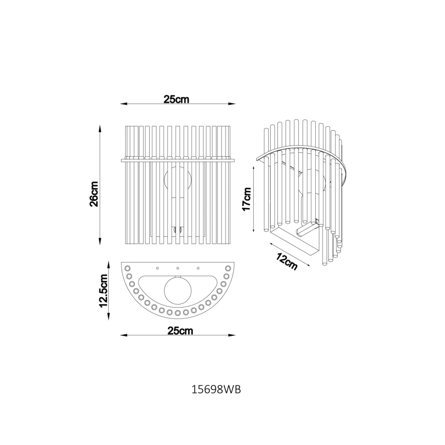 Globo - Επιτοίχιο φωτιστικό 1xE27/60W/230V
