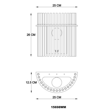 Globo - Φωτιστικό τοίχου 1xE27/60W/230V χρυσό