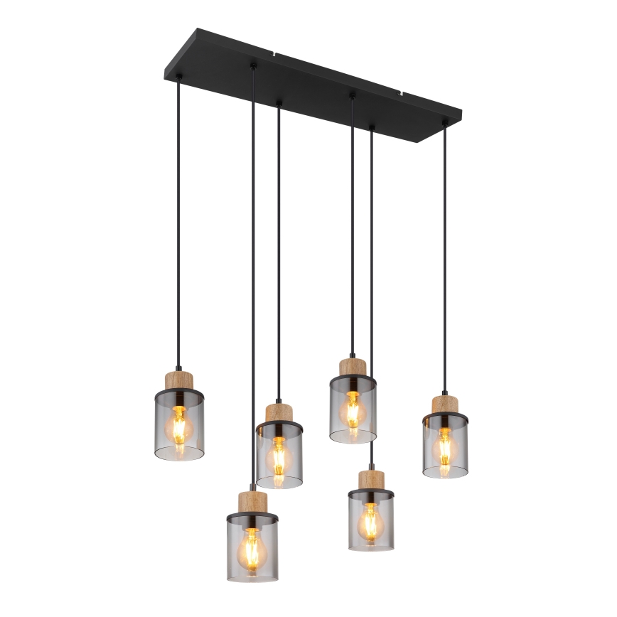 Globo - Κρεμαστό φωτιστικό οροφής 6xE27/15W/230V