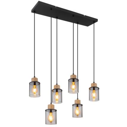 Globo - Κρεμαστό φωτιστικό οροφής 6xE27/15W/230V