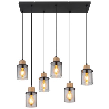 Globo - Κρεμαστό φωτιστικό οροφής 6xE27/15W/230V