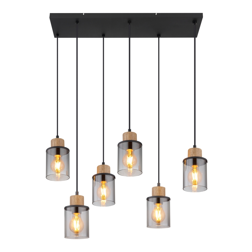 Globo - Κρεμαστό φωτιστικό οροφής 6xE27/15W/230V