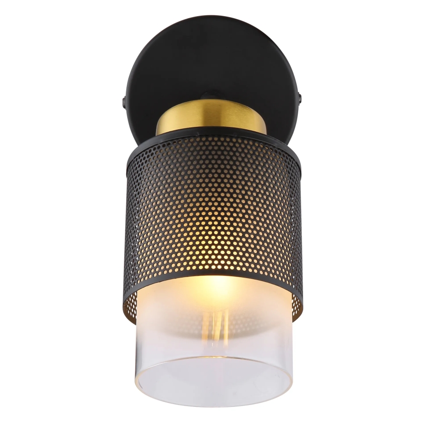 Globo - Σποτ τοίχου 1xE27/40W/230V μαύρο/χρυσό