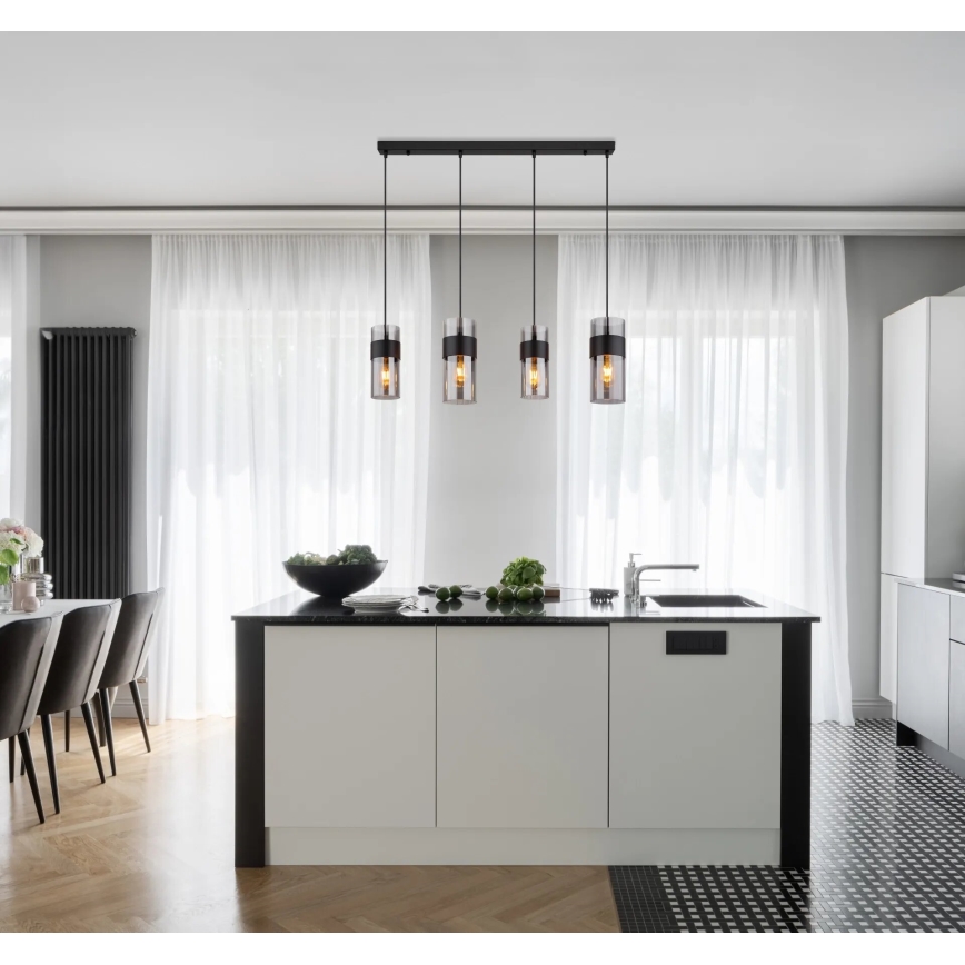 Globo - Κρεμαστό φωτιστικό οροφής 4xE27/60W/230V
