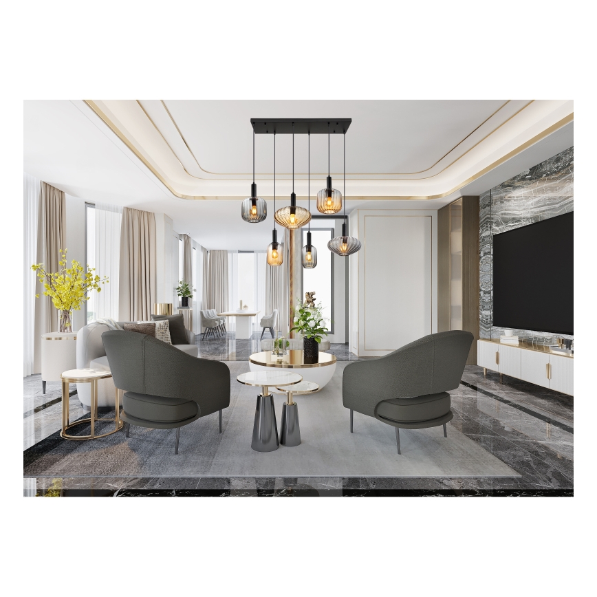 Globo - Κρεμαστό φωτιστικό με καλώδιο 6xE27/60W/230V