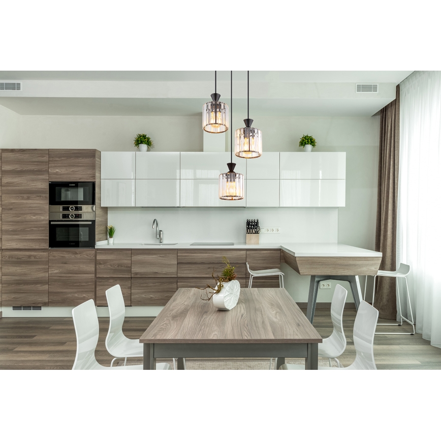 Globo - Κρεμαστό φωτιστικό οροφής 3xE27/60W/230V διάμετρος 32 cm μαύρο