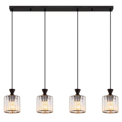 Globo - Κρεμαστό φωτιστικό οροφής 4xE27/60W/230V μαύρο