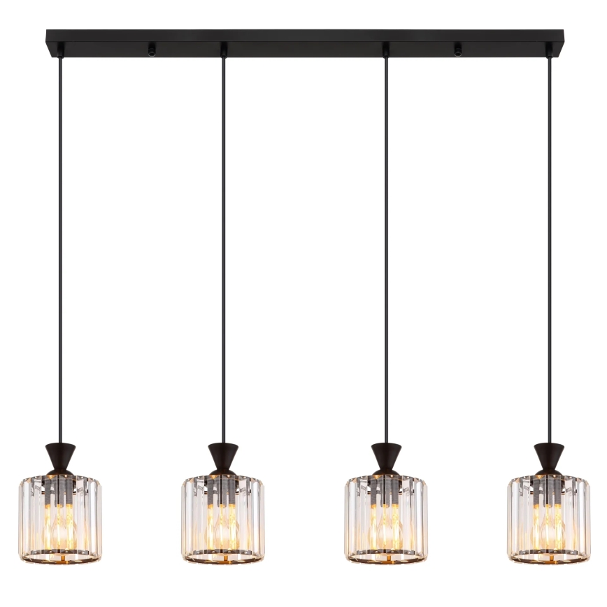 Globo - Κρεμαστό φωτιστικό οροφής 4xE27/60W/230V μαύρο