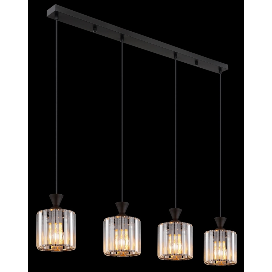 Globo - Κρεμαστό φωτιστικό οροφής 4xE27/60W/230V μαύρο