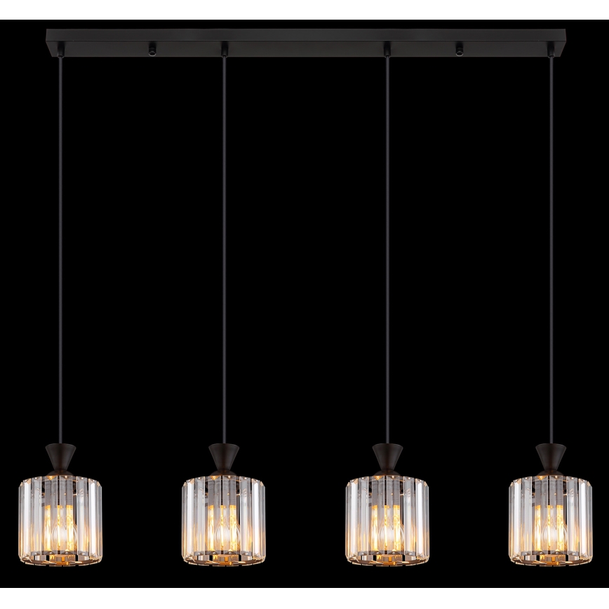 Globo - Κρεμαστό φωτιστικό οροφής 4xE27/60W/230V μαύρο