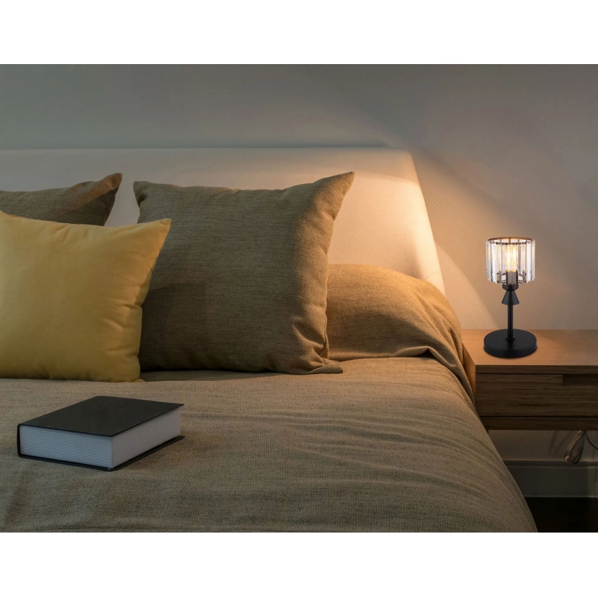 Globo - Eπιτραπέζιο φωτιστικό 1xE27/60W/230V διάμετρος 15 cm μαύρο