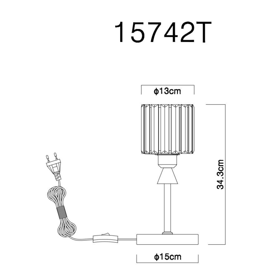 Globo - Eπιτραπέζιο φωτιστικό 1xE27/60W/230V διάμετρος 15 cm μαύρο