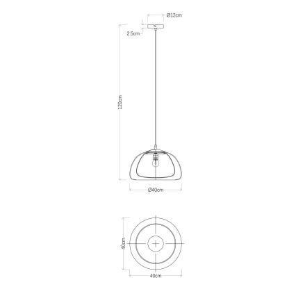 Globo - Κρεμαστό φωτιστικό οροφής 1xE27/60W/230V