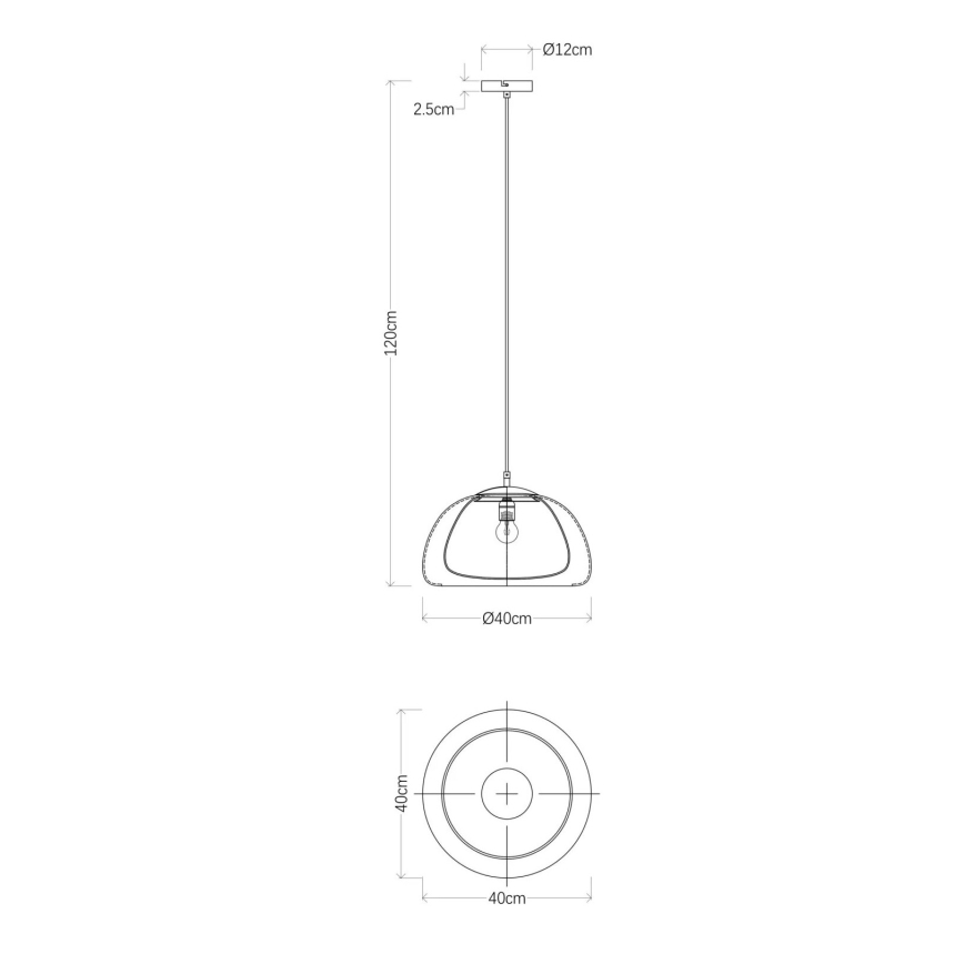 Globo - Κρεμαστό φωτιστικό οροφής 1xE27/60W/230V