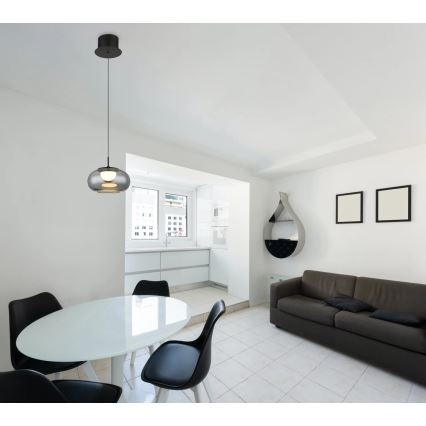 Globo -  Κρεμαστό φωτιστικό οροφής LED LED/6W/230V μαύρο