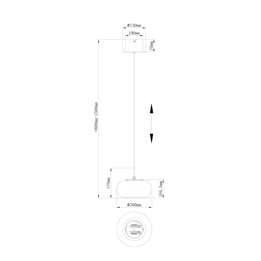 Globo -  Κρεμαστό φωτιστικό οροφής LED LED/6W/230V λευκό